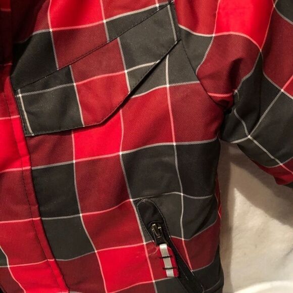 NWOT Cat & Jack Kids 12M Checkered Jacket W/Hood - Picture 4 of 9